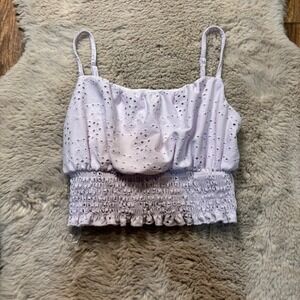 Justify Tank Top Size Medium Lavender Scrunch Waist
